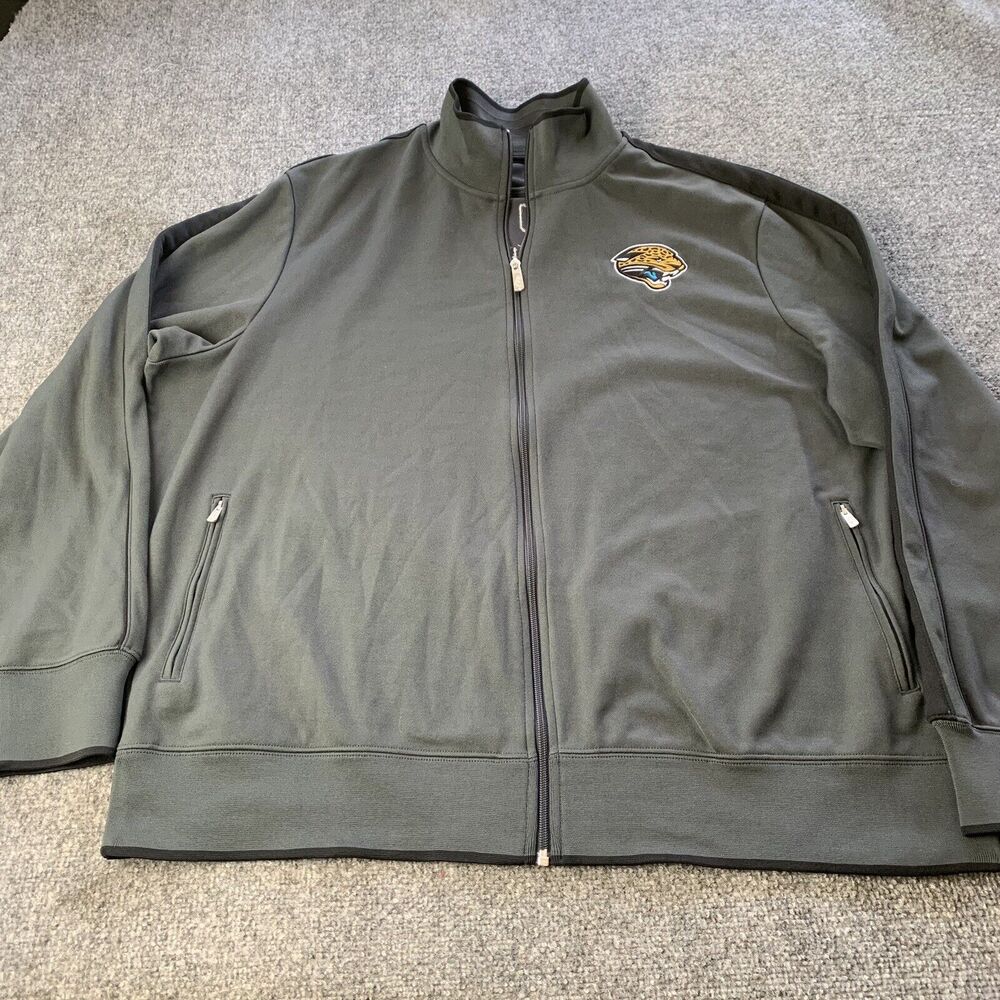 Nike Jacksonville Jaguars Jacket Mens 4XL Full Zip Embroidered Gray NFL On Field